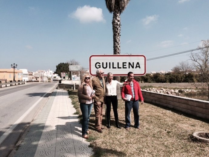 Los populares en Guillena.