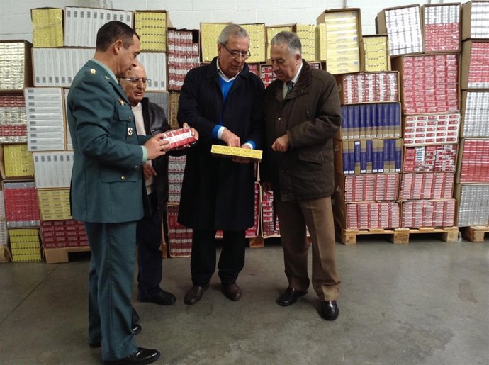 Almacén donde se encuentra el tabaco intervenido. 