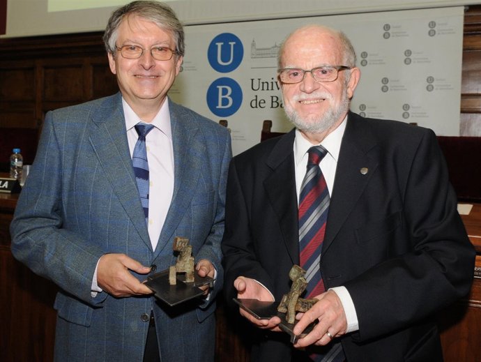 Los catedráticos Abel Mariné y Claudi Sans