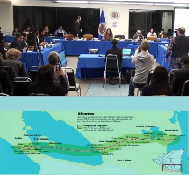 Audiencia  en la CIDH sobre el Canal de Nicaragua