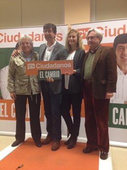 Juan Marín, candidato de C's a la Presidencia de la Junta, en un acto electoral