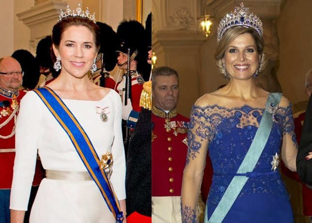 Maxima de Holanda y Mary de Dinamarca, elegantes y sofisticadas en cena de gala 