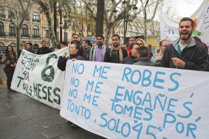 Manifestación de los trabajadores.