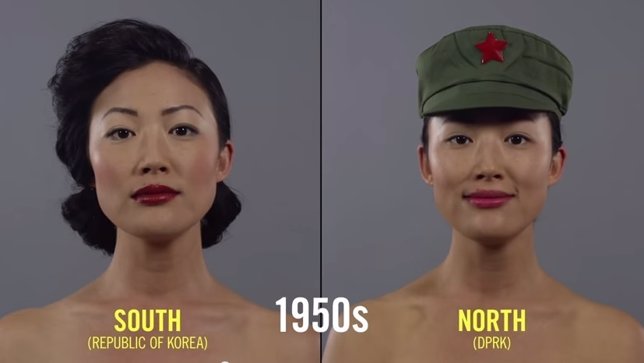 Cien años de belleza femenina en Corea del Norte y Corea del Sur 