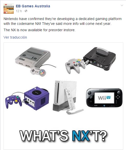 Nintendo NX ya se puede reservas en algunas tiendas de Australia