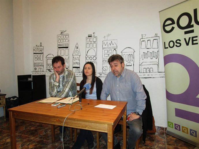 Pulgar, Llano y González, en rueda prensa. 