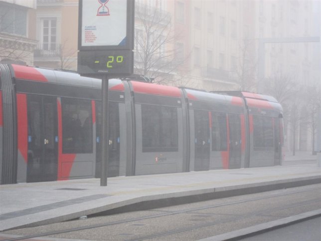 Termómetro, frío, niebla.