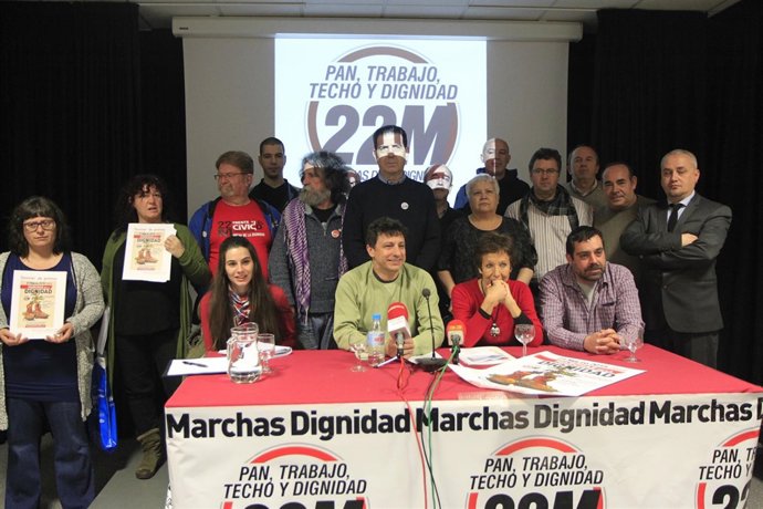 Rueda de prensa para presentar las Marchas de la Dignidad