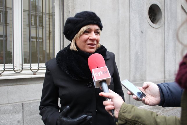 Elena Diego a su llegada al Tribunal Supremo