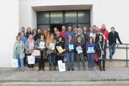 Empresarios con sus correspondientes acreditaciones