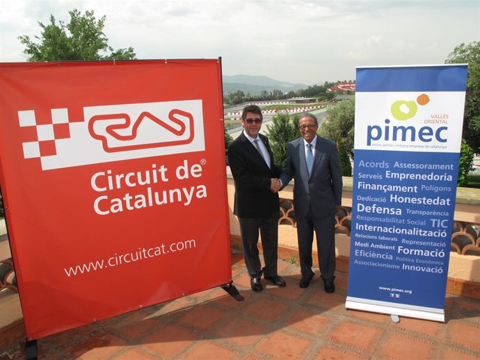 Salvador Servià (Circuito de Catalunya) y Vicenç Paituví (Pimec Vallès Oriental)