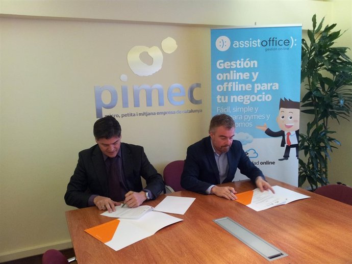 Antoni Cañete (Pimec) y Carlos Vázquez (Assistoffice)