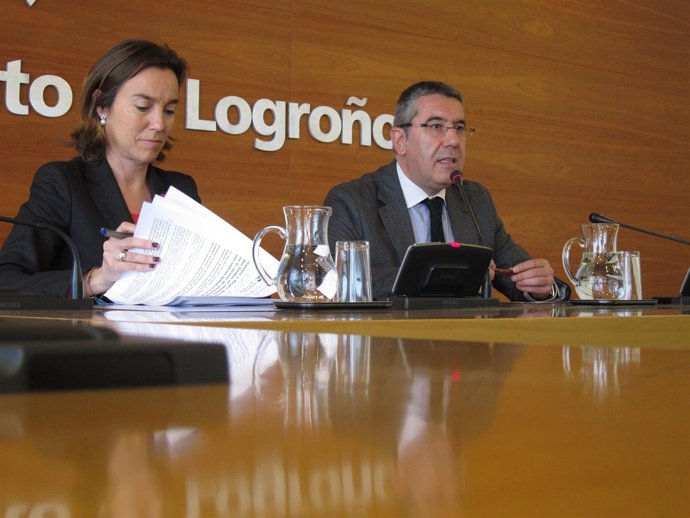 Gamarra y Burgos, en la rueda de prensa