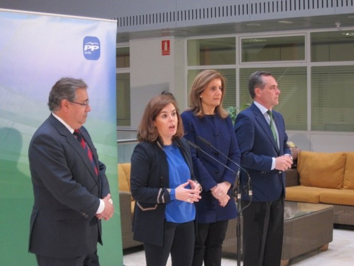 Juan Ignacio Zoido, Soraya Sáenz de Santarmaría, Fátima Báñez y Juan Bueno