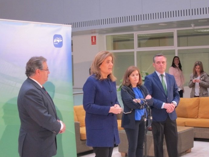 Juan Ignacio Zoido, Fátima Báñez, Soraya Sáenz de Santamaría y Juan Bueno