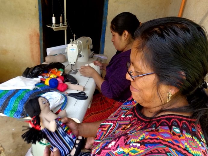 Indígenas guatemaltecas beneficiarias del proyecto