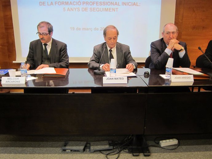 Dtor.Gral.FP, M.Arcarons;secr.Pol. Educativas,J.Mateo, y secr. Empleo,J.Aregio