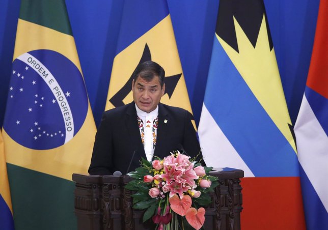 El presidente de Ecuador, Rafael Correa en China