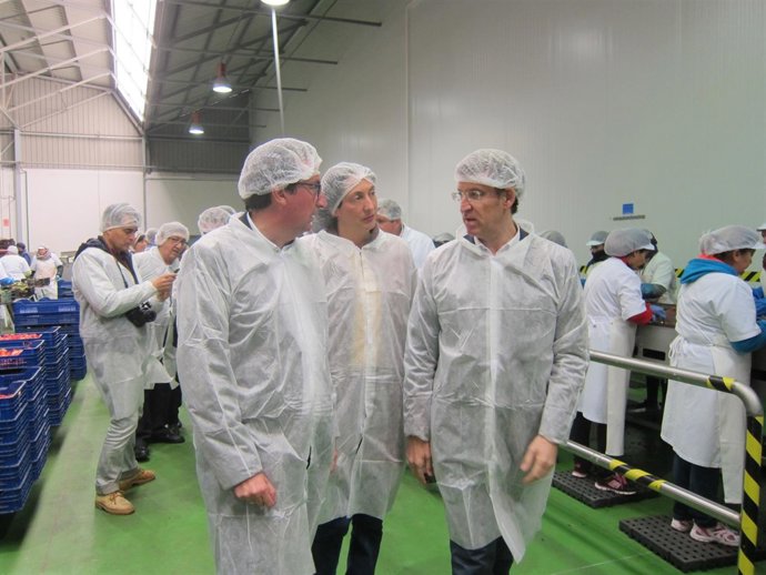 El presidente de la Xunta, Alberto Núñez Feijóo, en una visita en Huelva. 