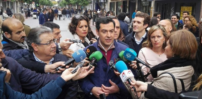 Juanma Moreno, hoy en un acto en Sevilla