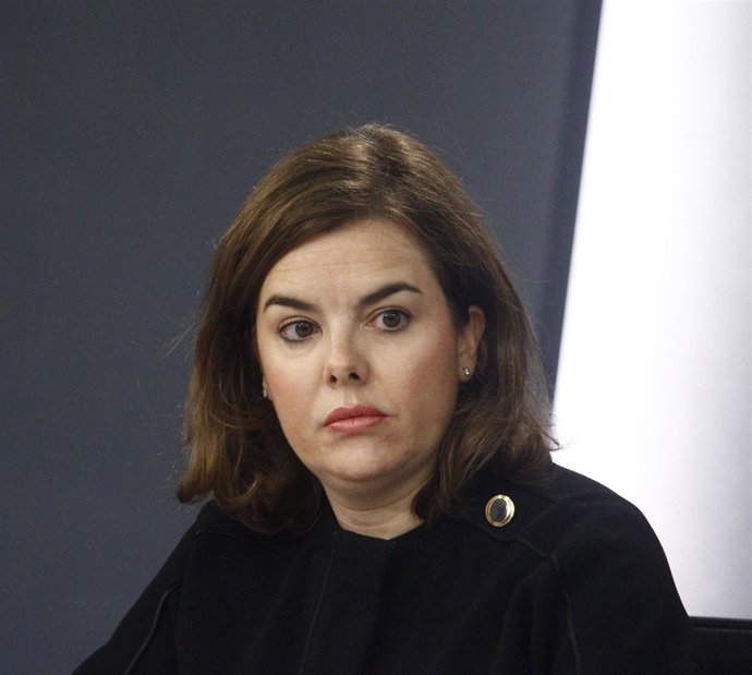 Soraya Santamaría tras el Consejo de Ministros