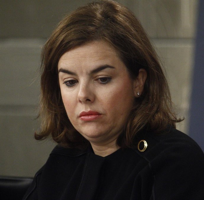 Soraya Santamaría tras el Consejo de Ministros
