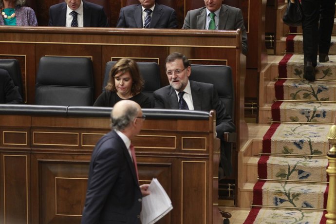 Santamaría, Rajoy y Montoro