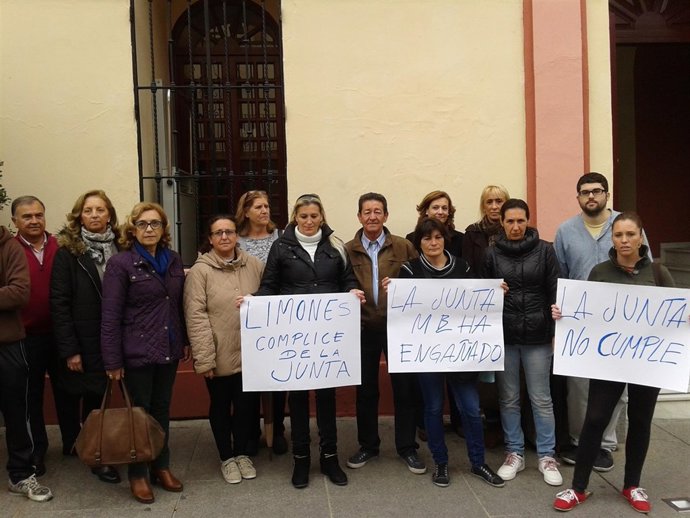 Protesta ante el Ayuntamiento.