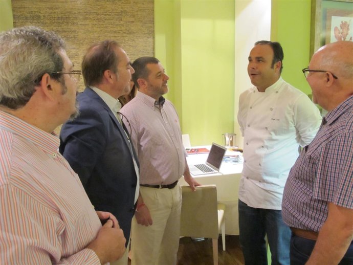 Candón en su visita al restaurante Aponiente de Ángel León