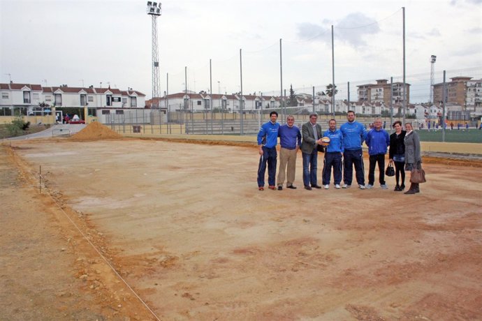 Tarno, en la instalación de arena
