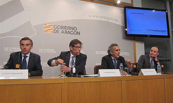 Presentación de la instalación de Cooper Standard en Tarazona (Zaragoza).