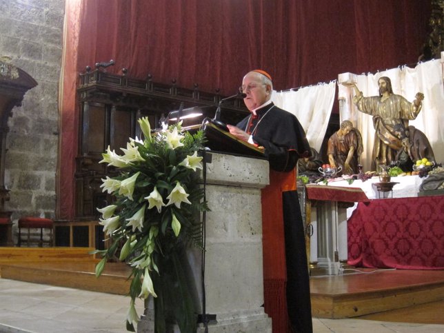 Ricardo Blázquez, en la Catedral durante el Pregón de Semana Santa. 