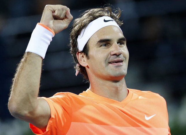 Roger Federer celebra su victoria en Indian Wells