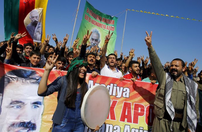 Manifestación kurda en Sanliurfa, Turquía