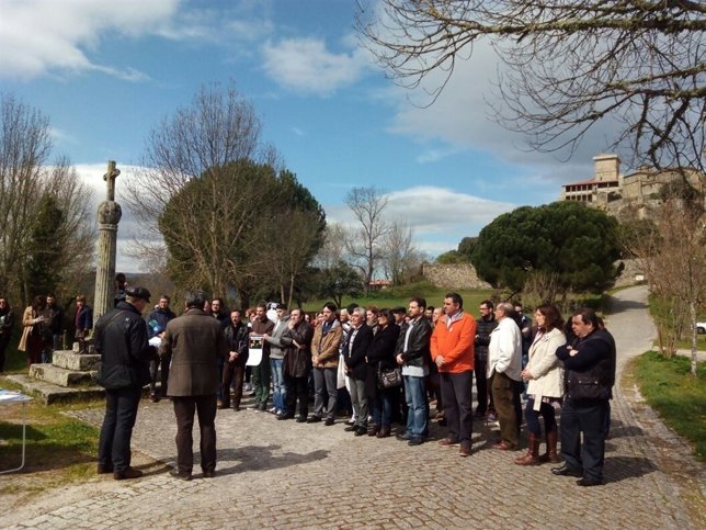 Acto en las inmediaciones del Castillo de Monterrei, en Ourense