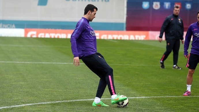 Sergio Busquets Barcelona entrenamiento