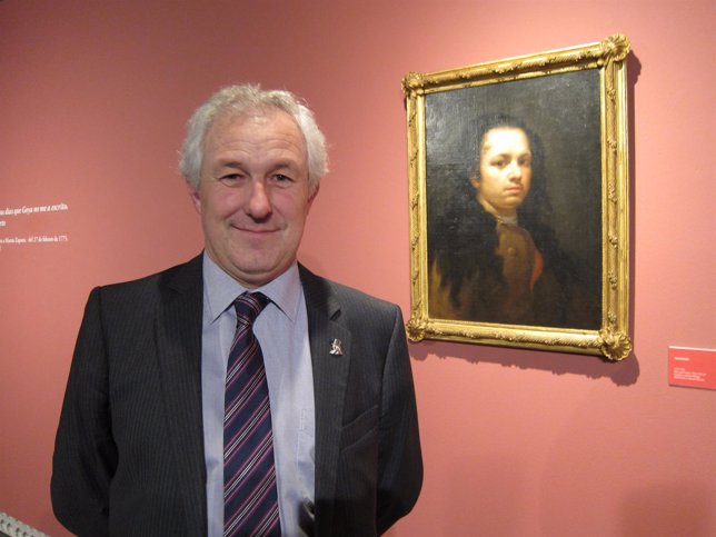 El alcalde de Fuendetodos, junto al Autorretrato de Francisco de Goya