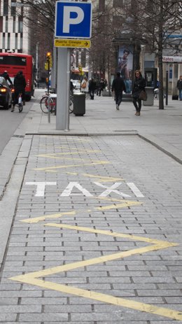 Parada de taxis en Zaragoza