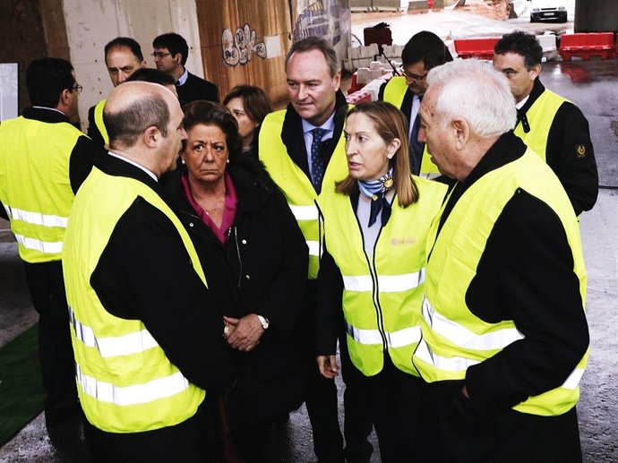 Pastor, Margallo, Fabra y Barberá en las obras de la A-3