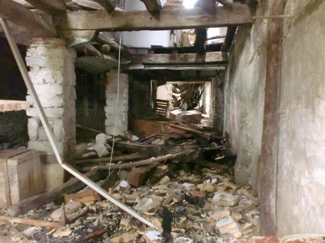 Imagen del palacio tras el incendio