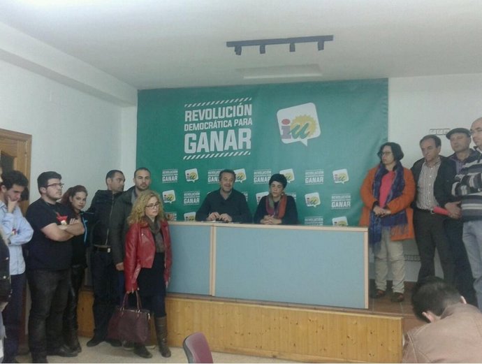 El coordinador provincial de IU, José Antonio Castro, en la noche electoral