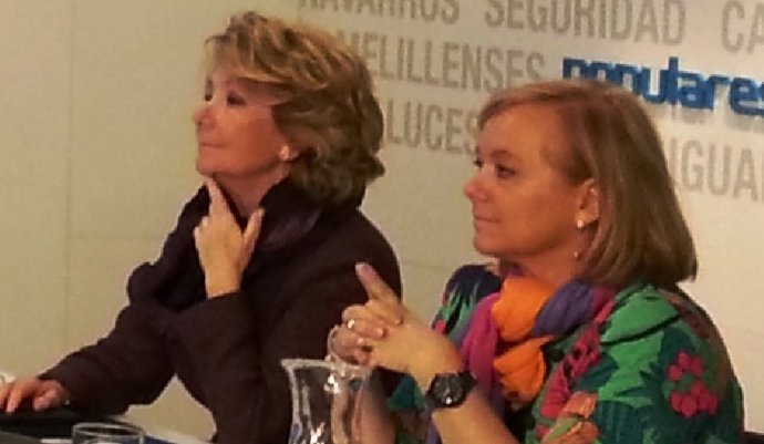 Mercedes Fernández, junto a Esperanza Aguirre