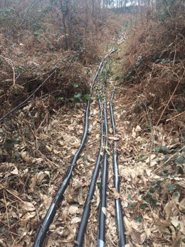 Cable de cobre sustraido en ordes (A Coruña).