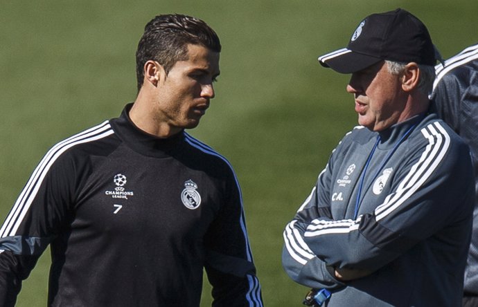 Carlo Ancelotti y Cristiano Ronaldo (Real Madrid)