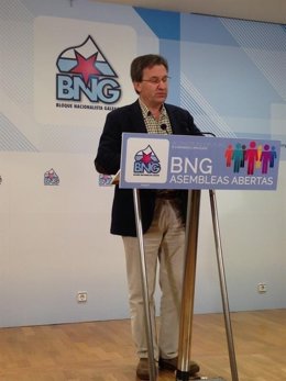 Rueda de prensa de Xavier Vence en Santiago.