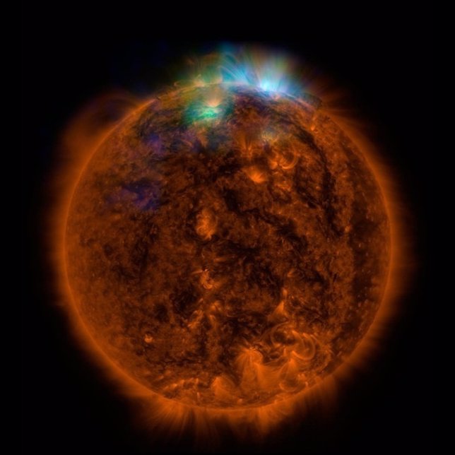 Imagen solar del telescopio NuStar