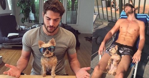 Instagram: hombres guapos y perritos.
