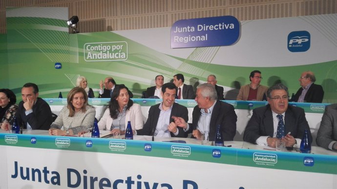 Moreno, en la reunión de la Junta Directiva Regional del PP-A 