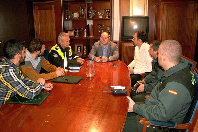 Reunión en el Auntamiento de Alcañiz