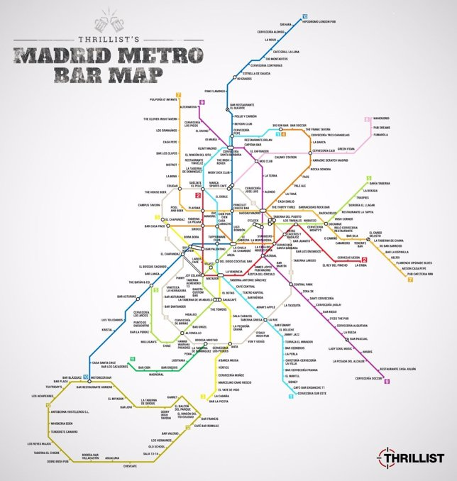 El plano del Metro de Madrid más popular de Whatsapp te lleva de bares